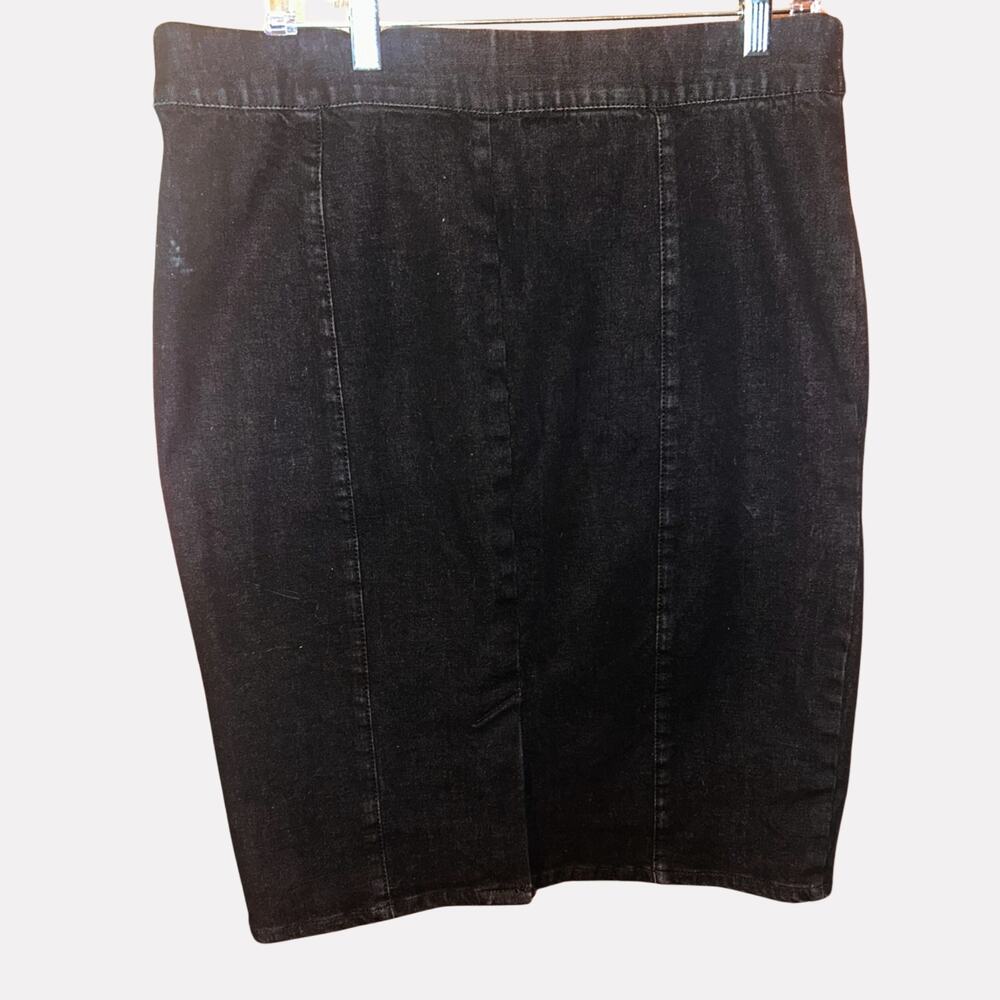Chaps Dark Wash Denim Pencil Skirt Size Large Y2K Streetwear Midi Skirt